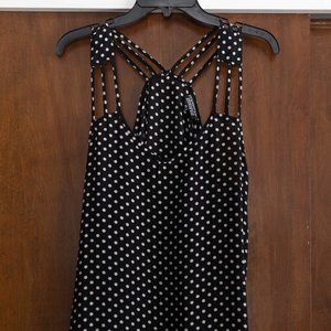Papermoon strappy polka dot tank, XL